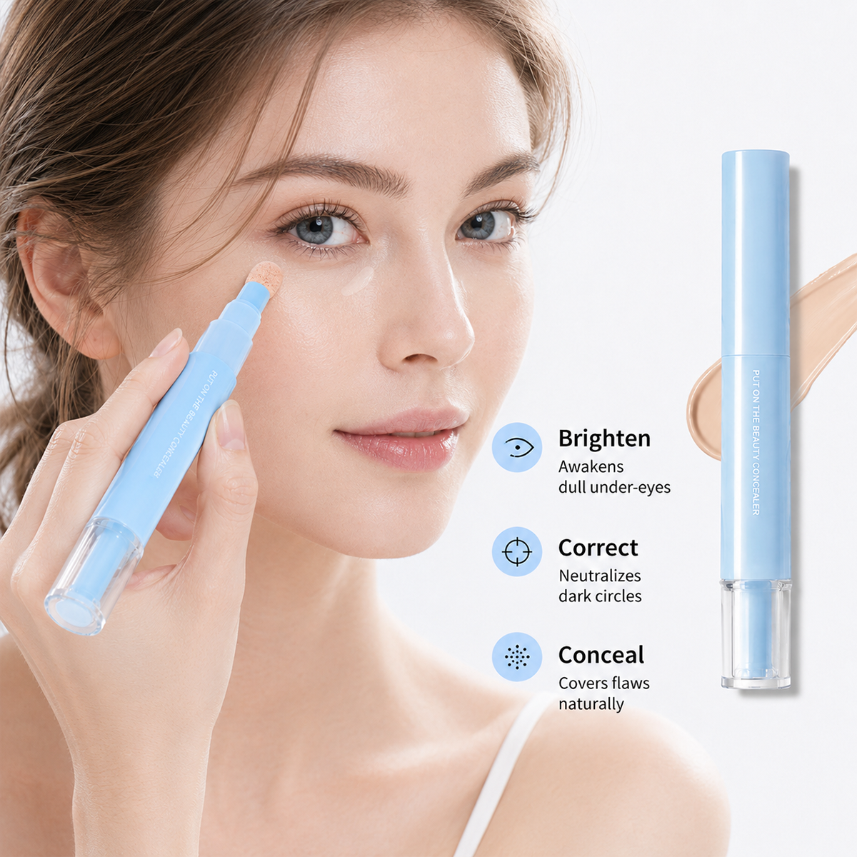 ✨ Lightweight Dual-Action Matte Coverage Concealer Foundation